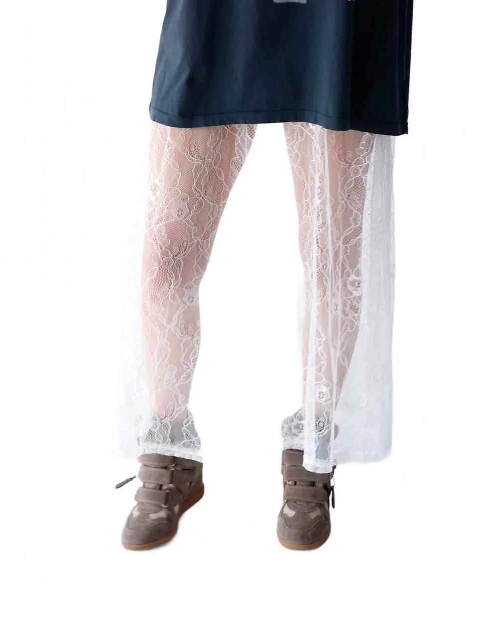 NEW PAPERDOLL angel hour lace maxi skirt in white